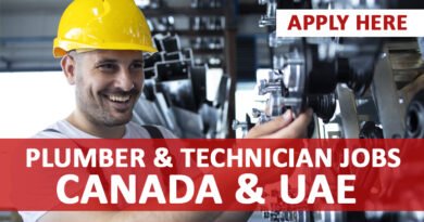 Plumber & Technician Jobs Opportunity