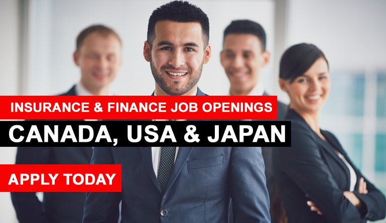 Insurance and Finance Job Openings