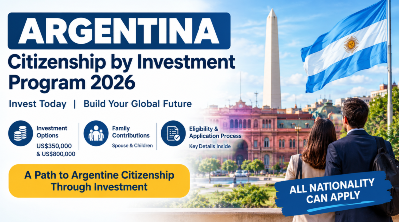 Argentina Citizenship by Investment Program 2026